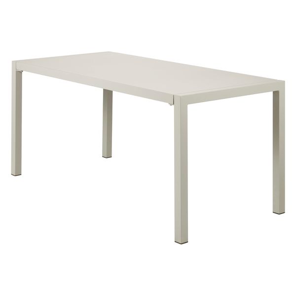 Table de jardin 160cm métal beige QUATRIS