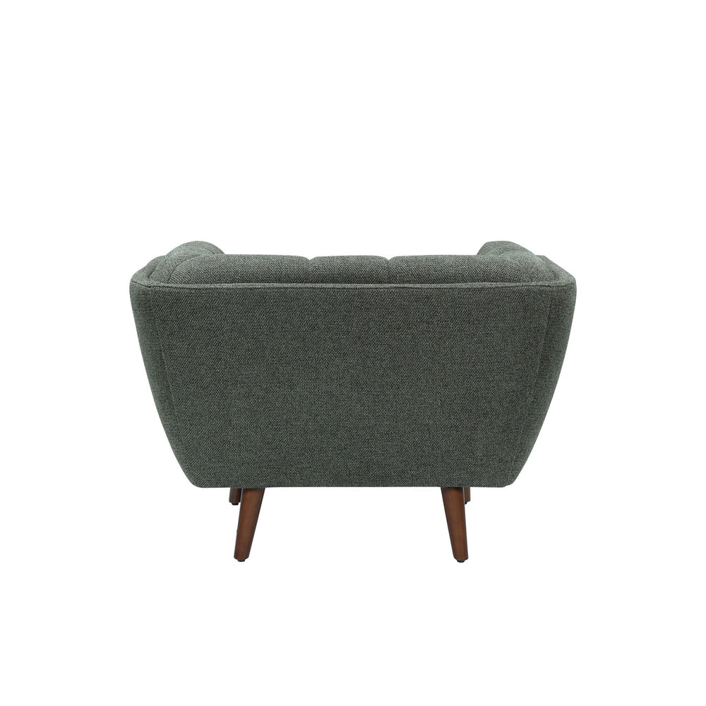 Fauteuil en tissu vert BERYL