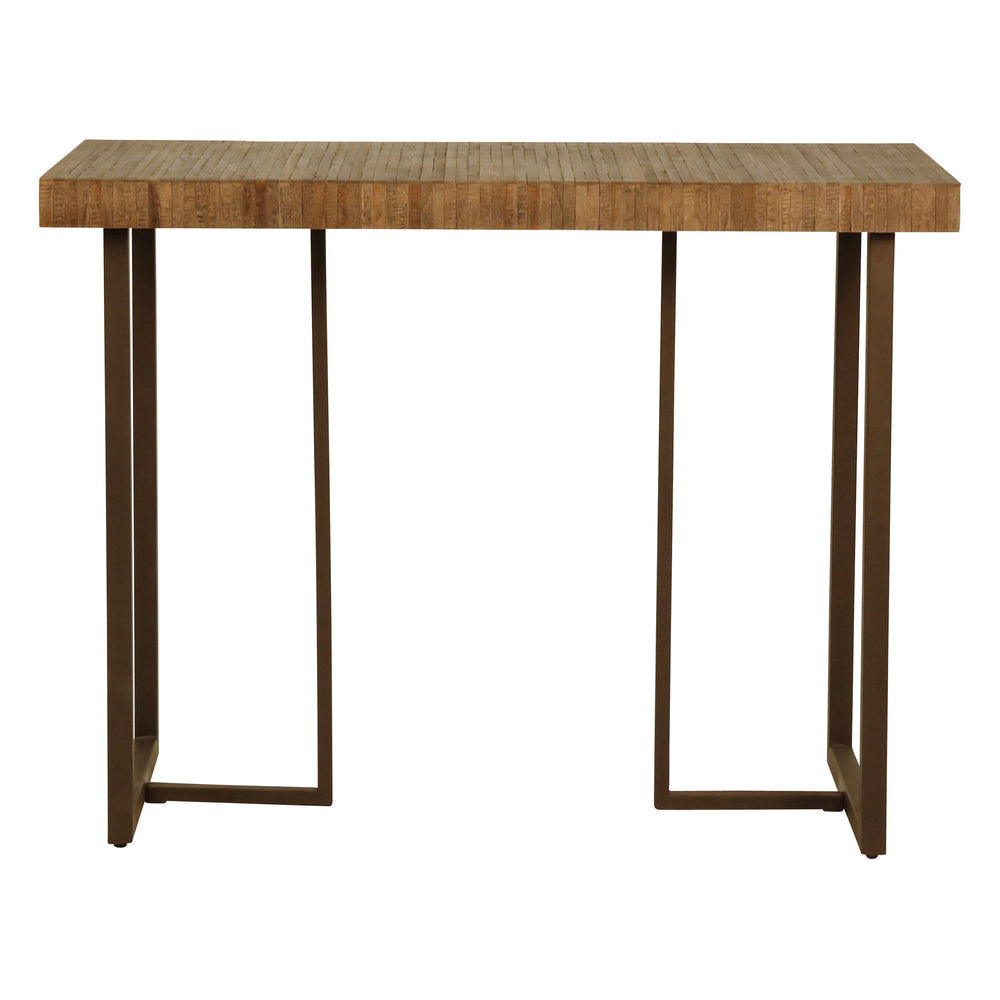 Table de bar teck recyclé 140cm WOODY