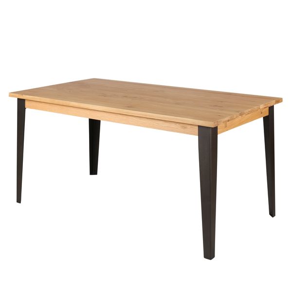 Table rectangulaire chêne et métal 160 x 90 cm Manhattan