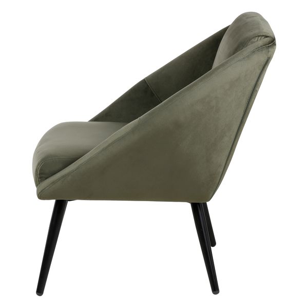 Fauteuil velours vert foncé Hoto