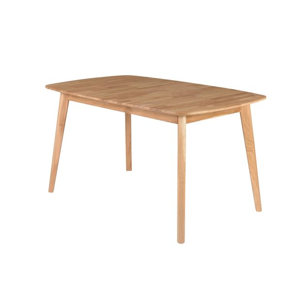 Table repas 140 cm en chêne avec allonge Percy