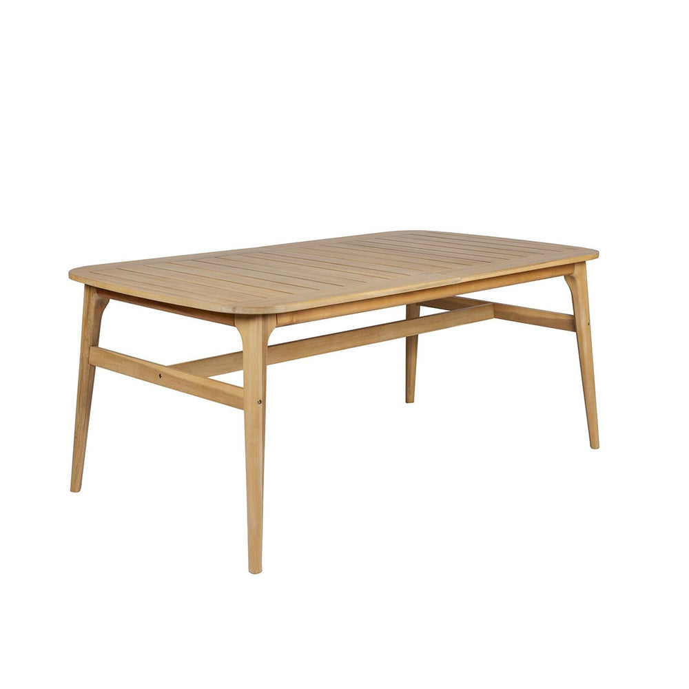 Table repas outdoor en acacia avec allonge de 40 cm