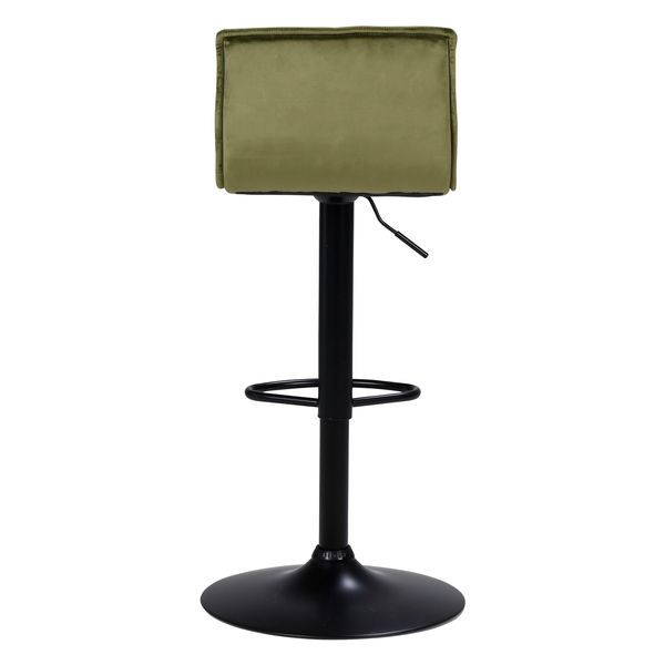 Tabouret de bar en velours vert olive réglable Jordi