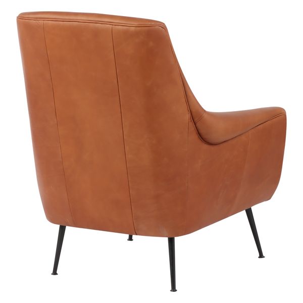 Fauteuil cuir marron Alto