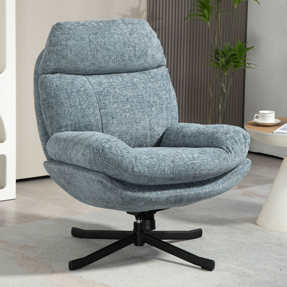 Fauteuil inclinable pivotant bleu clair