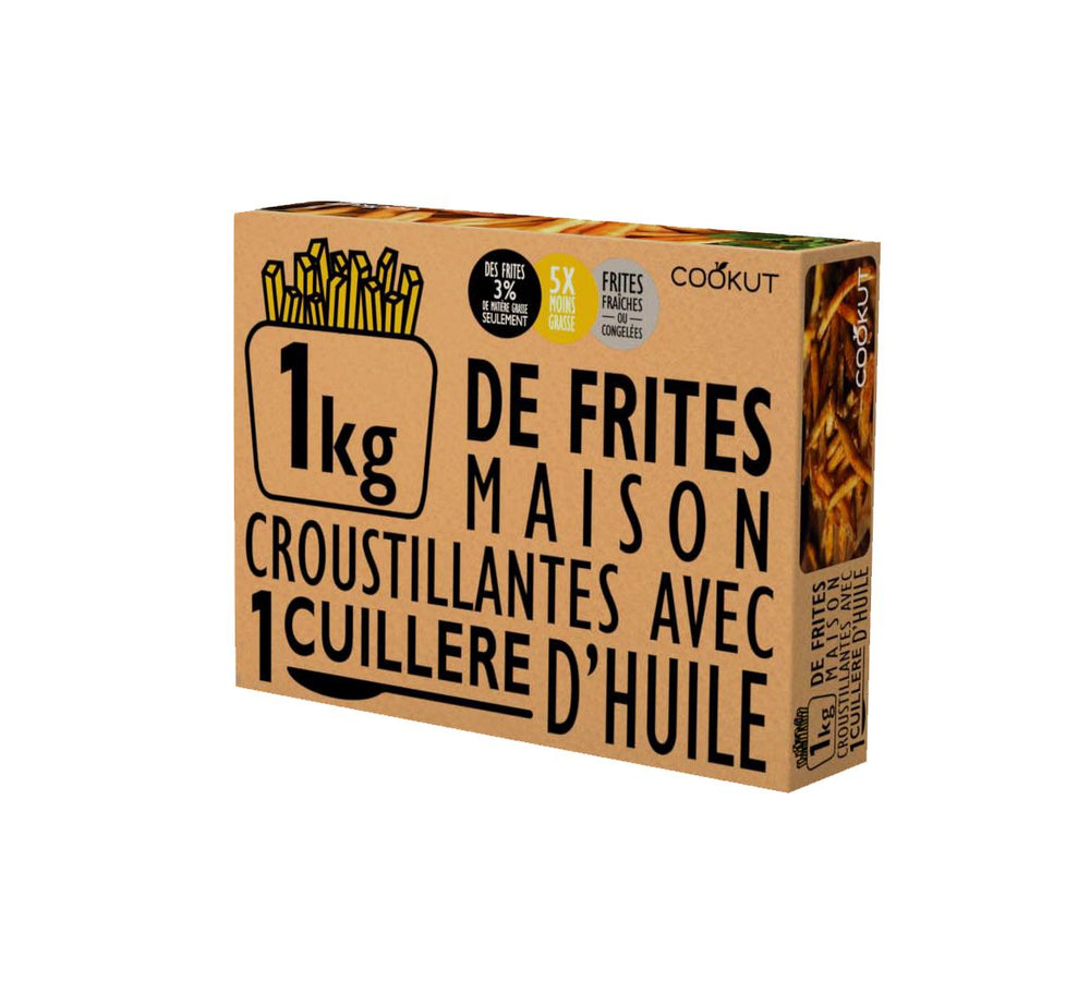 1kg de frites avec une cuillère d'huile Cookut