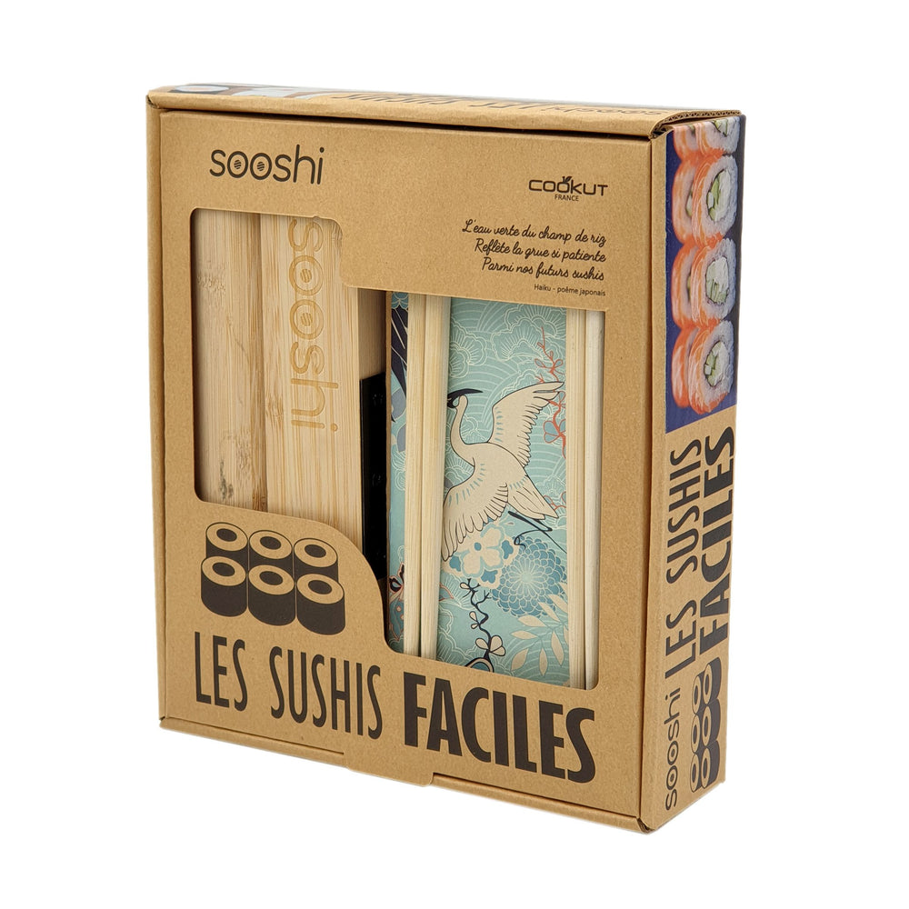 Coffret cadeau sooshi avec baguettes et livre Cookut