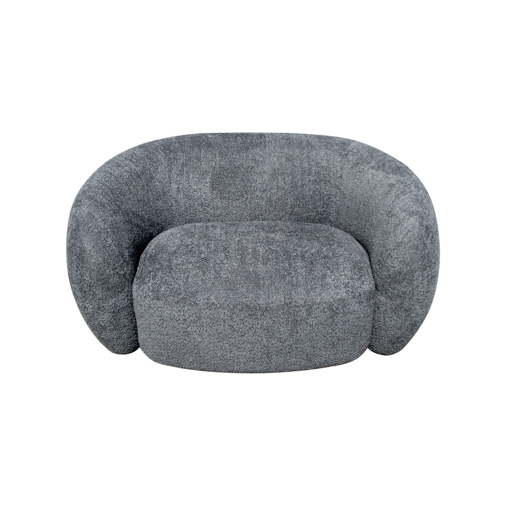 Fauteuil bouclette gris foncé recyclé COCOON