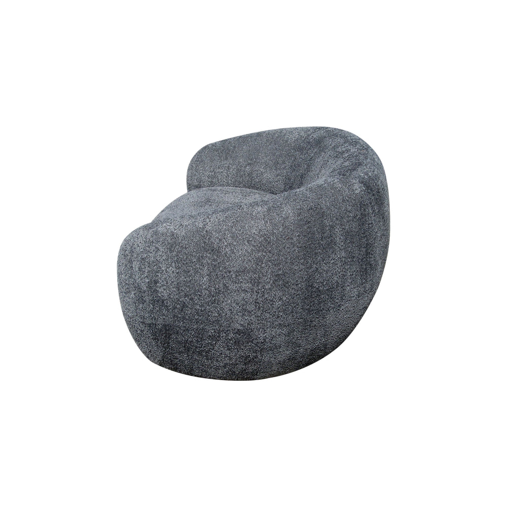 Fauteuil bouclette gris foncé recyclé COCOON