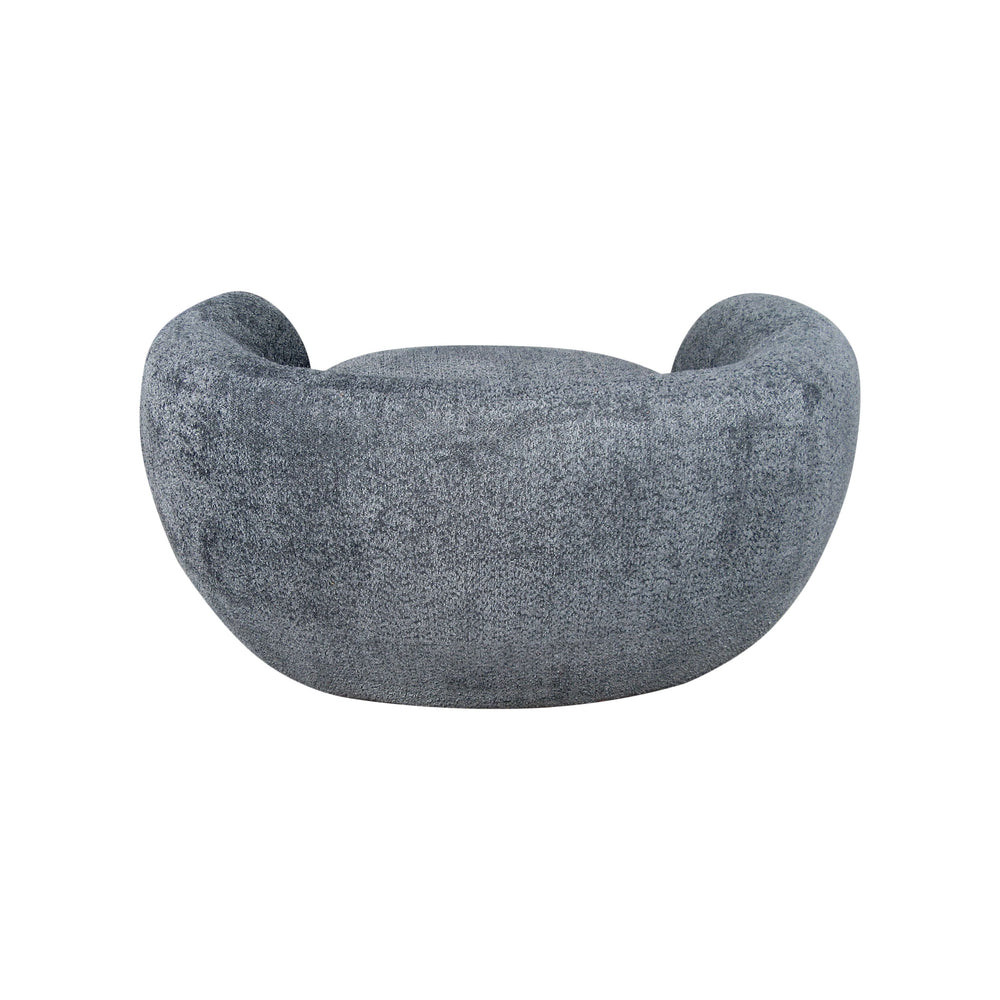 Fauteuil bouclette gris foncé recyclé COCOON