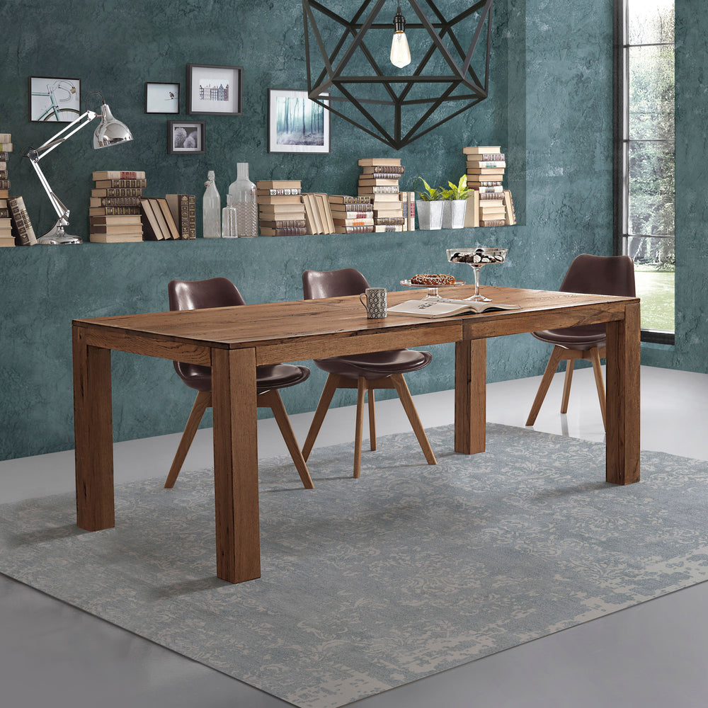 Table repas 150cm chêne naturel avec allonge