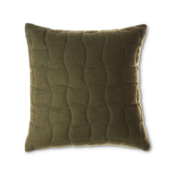 Housse de coussin verte en feutrine 45 x 45 cm Sohan