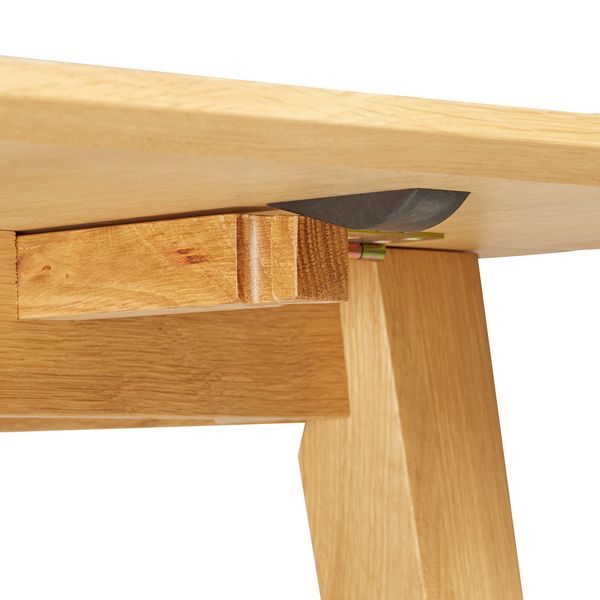 Table repas 60cm avec allonge chêne naturel Mikado