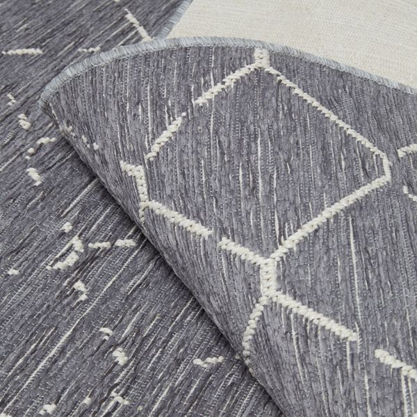 Tapis polypropylène gris foncé 160 x 230 cm Bronx