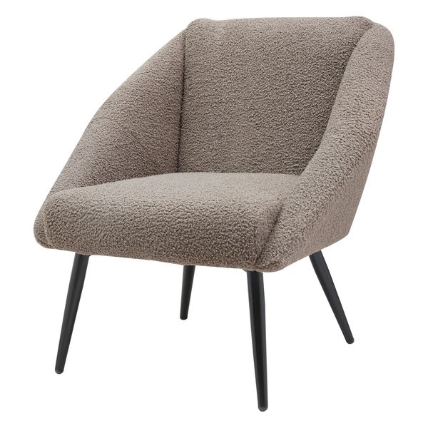 Fauteuil laine bouclée gris foncé Hoto