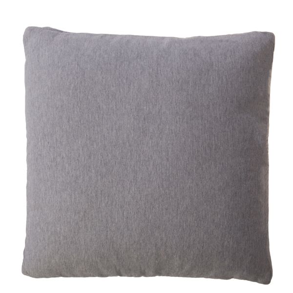 Housse de coussin grise brodée en laine 45 x 45 cm Cléo