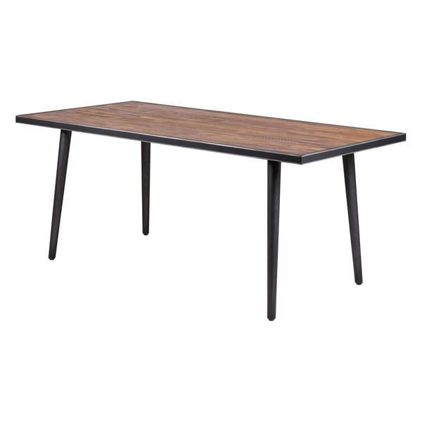 Table rectangulaire 180 x 90 cm bois et métal Cusco