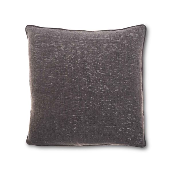 Housse de coussin en coton et lurex gris 45 x 45 Eris