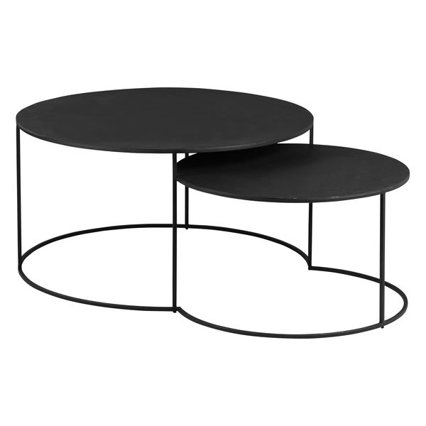 Tables basses gigognes métal noir GRAYSON