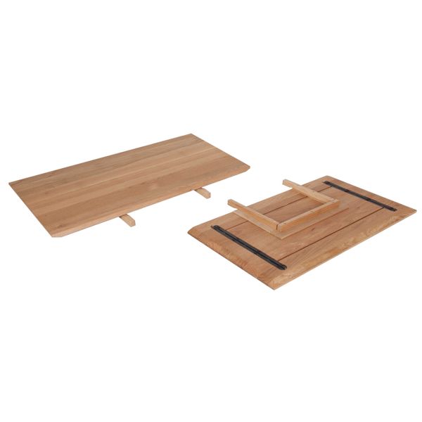 Allonge chêne 50 cm pour table repas 180 cm Elfy