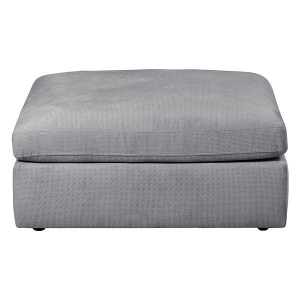 Pouf pour canapé 100cm tissu gris foncé WAYNE