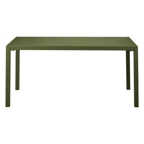 Table de jardin 160cm métal vert foncé QUATRIS