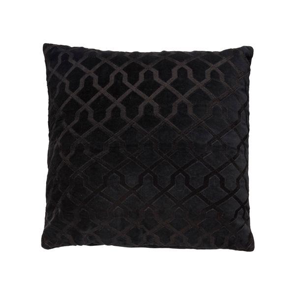 Coussin 100% coton carré 45x45 cm noir Forks