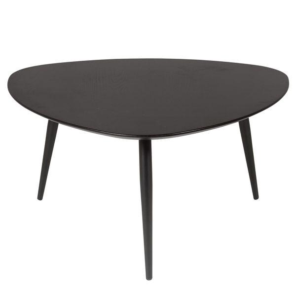 Table basse noire pieds en hêtre laqué Neo