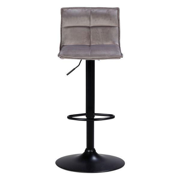 Tabouret de bar en velours taupe réglable Jordi