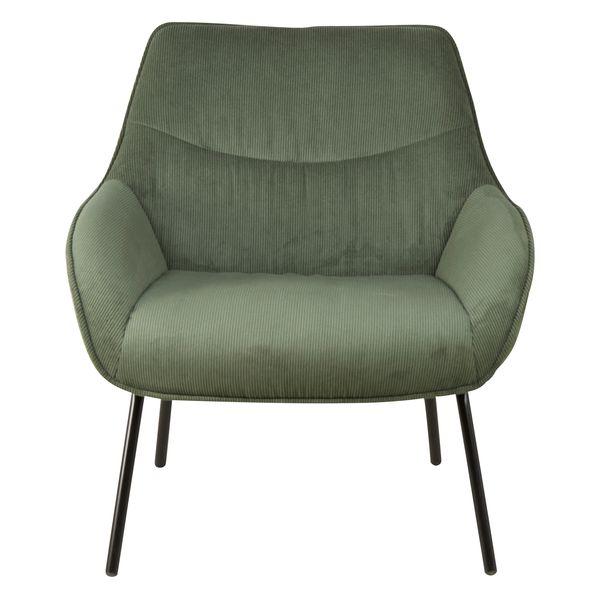 Fauteuil velours côtelé vert sapin Martin