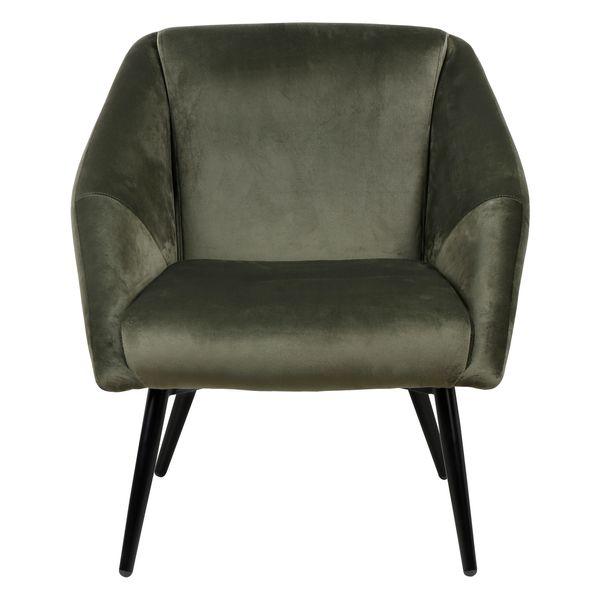 Fauteuil velours vert foncé Hoto