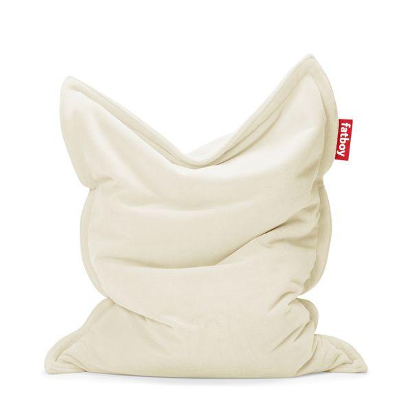 Pouf Slim Teddy blanc