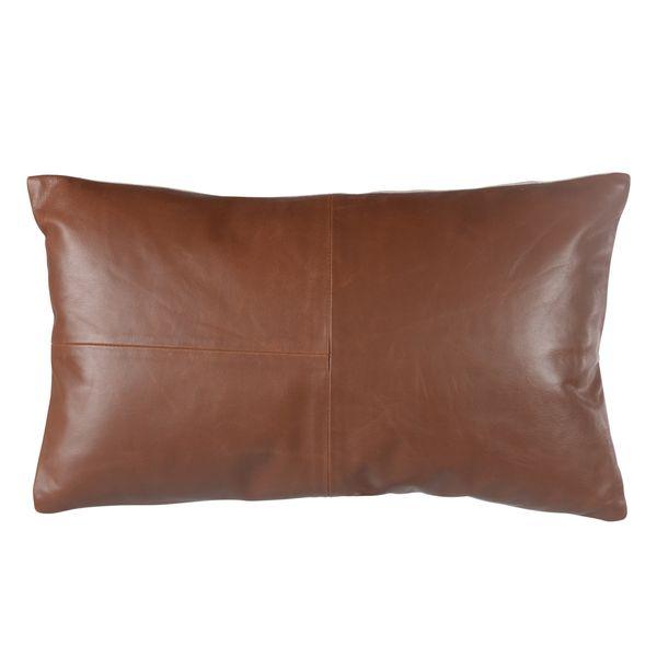 Coussin en cuir 30x50 cm marron Forks