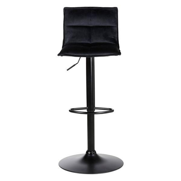 Tabouret de bar en velours noir réglable Jordi