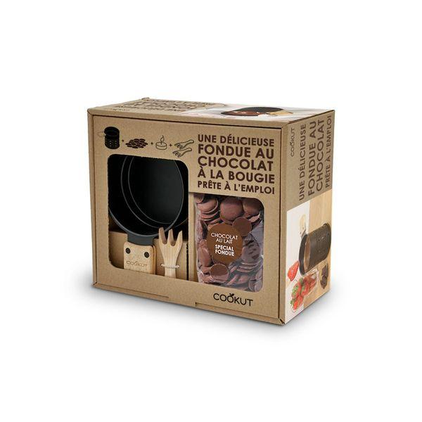 Coffret fondue chocolat au lait Cookut