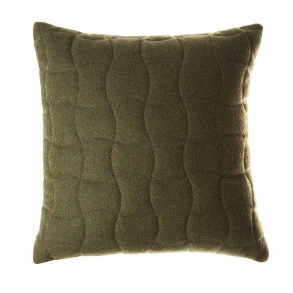 Housse de coussin verte en feutrine 45 x 45 cm Sohan