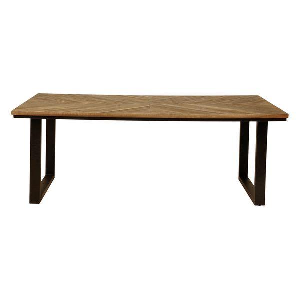 Table repas teck recyclé 200cm Woody