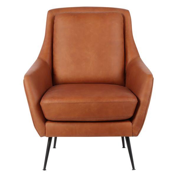 Fauteuil cuir marron Alto