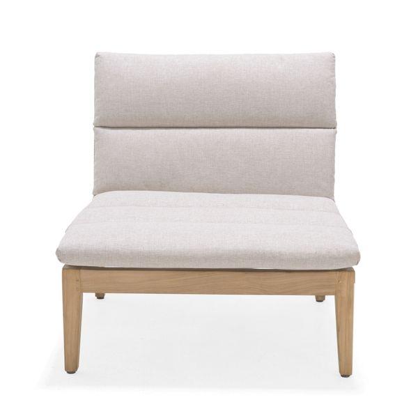 Fauteuil d'extérieur tissu beige AZUR