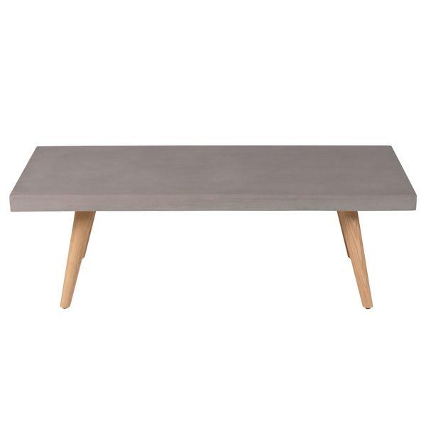 Table basse rectangulaire 120 cm en béton Alva