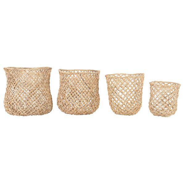 Panier en tressage Abaca Rop (set de 4)