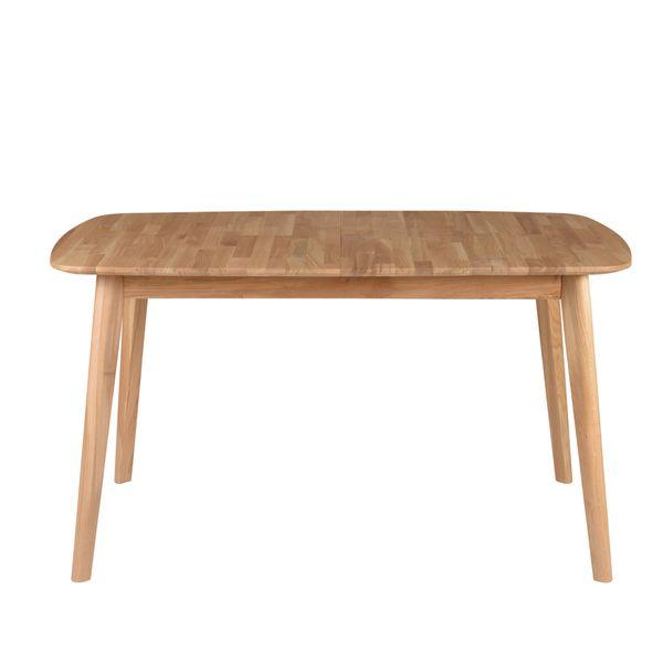 Table repas 140 cm en chêne avec allonge Percy