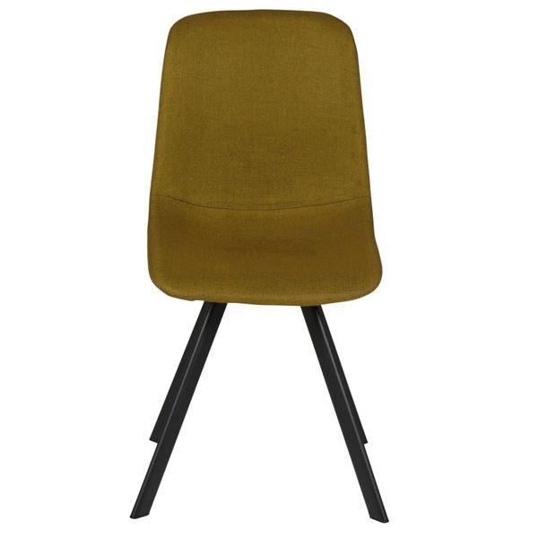 Chaise en tissu jaune Carl