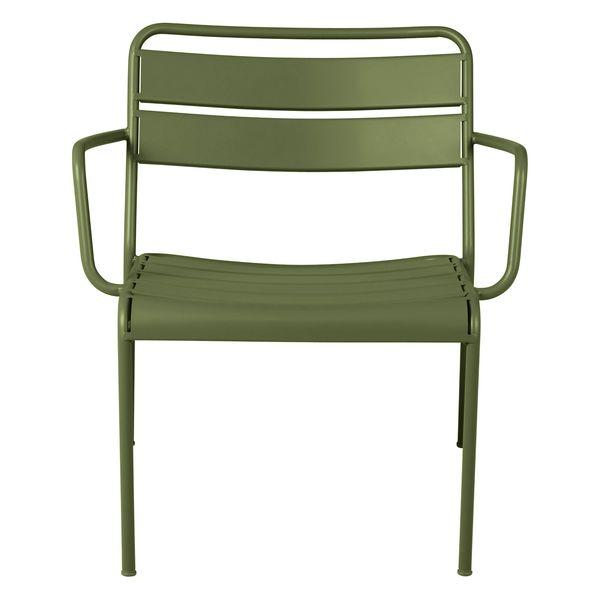 Fauteuil lounge d'extérieur métal vert foncé OPUS