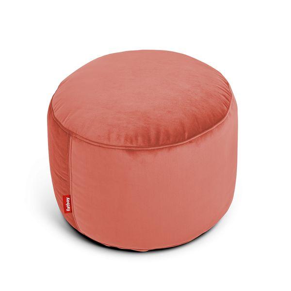 Pouf Point Velvet recyclé rhubarb