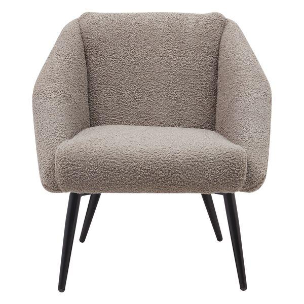 Fauteuil laine bouclée gris foncé Hoto