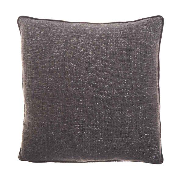 Housse de coussin en coton et lurex gris 45 x 45 Eris