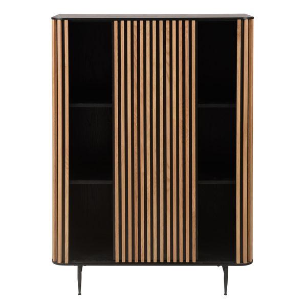 Buffet haut plaqué chêne,1 porte coulissante LINEA