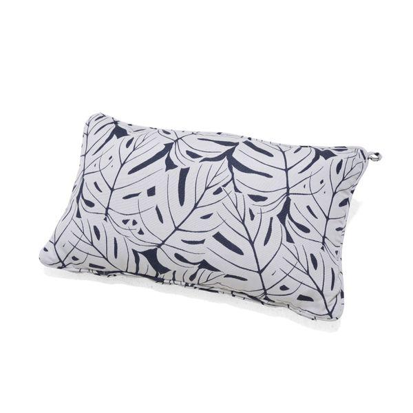 Coussin d'extérieur 60x35cm imprimé feuilles bleu foncé AZUR